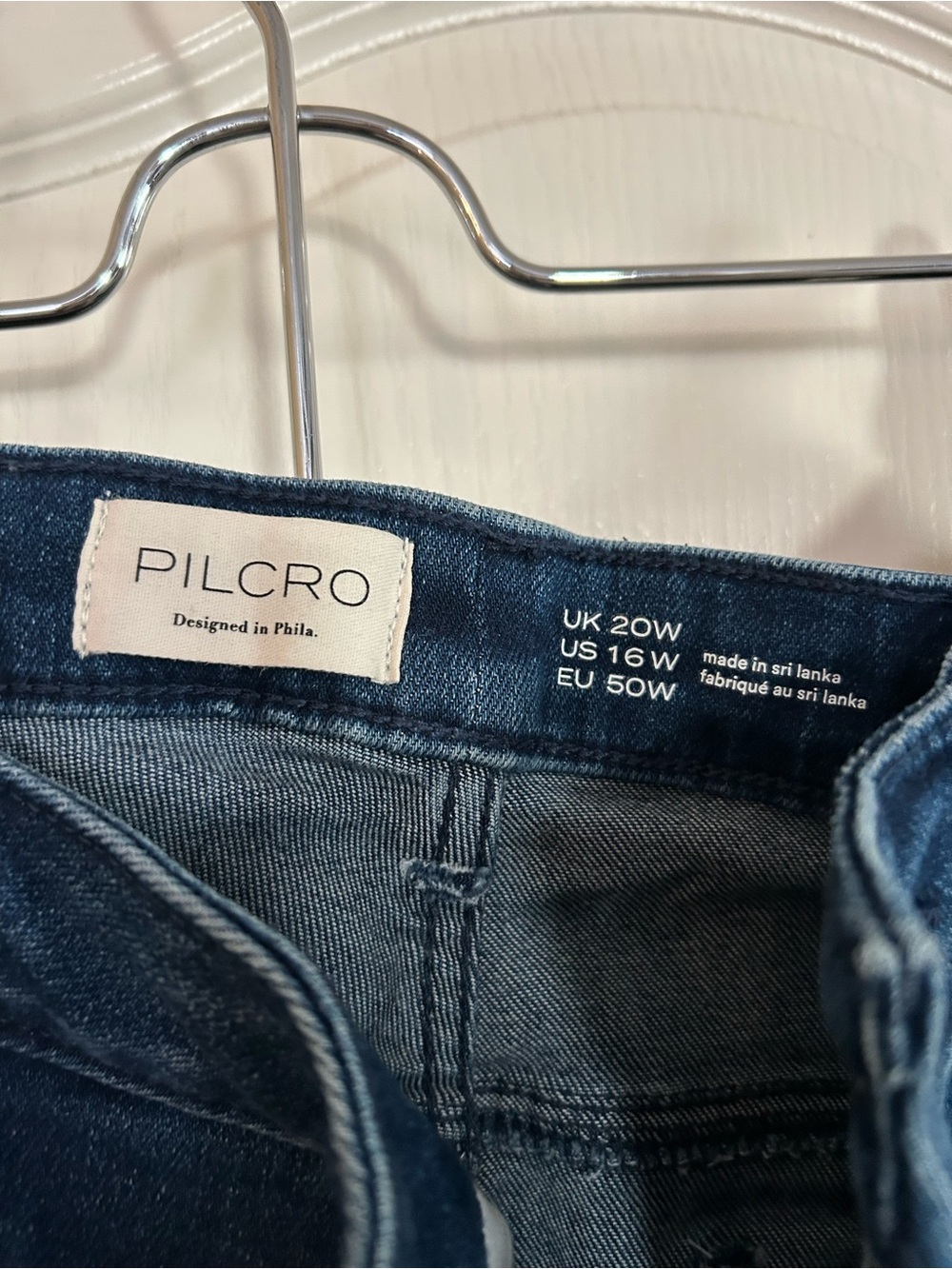 Pilcro Dark Blue Wide-Leg Embellished Jeans - Picture 3 of 5
